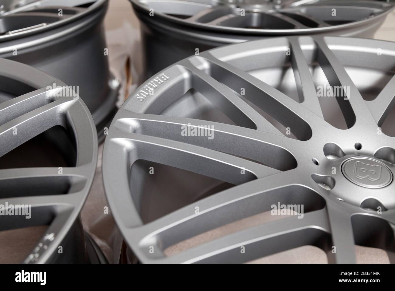 Silver amg wheels hi-res stock photography and images - Alamy