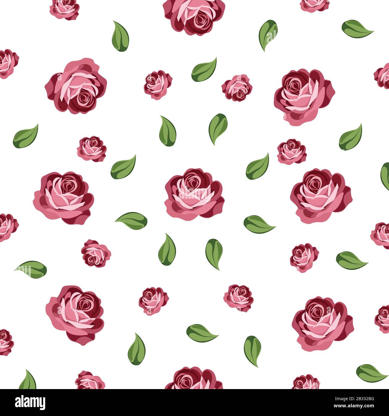 beautiful roses flower pattern on white backgrounds Stock Vector Image ...