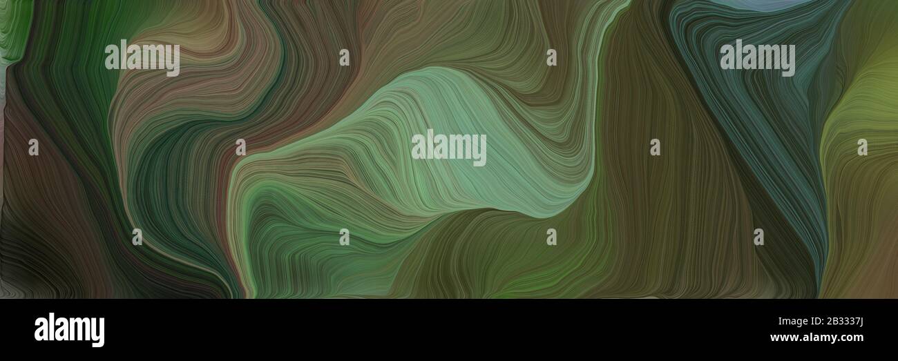 landscape orientation graphic with waves. modern soft swirl waves