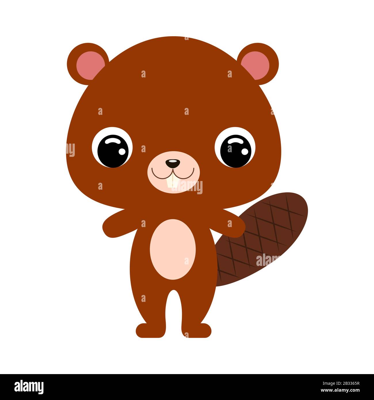 Cute baby beaver. Cartoon character for decoration and design of the album,  scrapbook, baby card and invitation. Flat vector stock illustration Stock  Vector Image & Art - Alamy