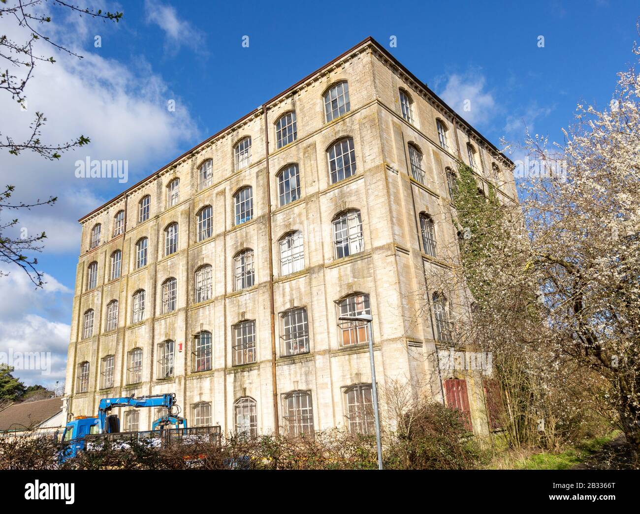 century five storey high historic Ashton Mills industrial