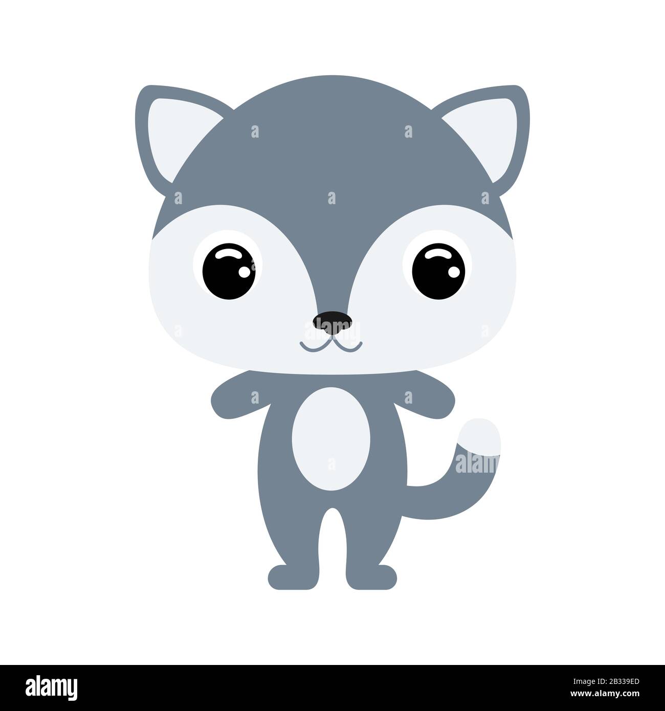 Cute baby wolf. Cartoon character for decoration and design of the album,  scrapbook, baby card and invitation. Flat vector stock illustration Stock  Vector Image & Art - Alamy