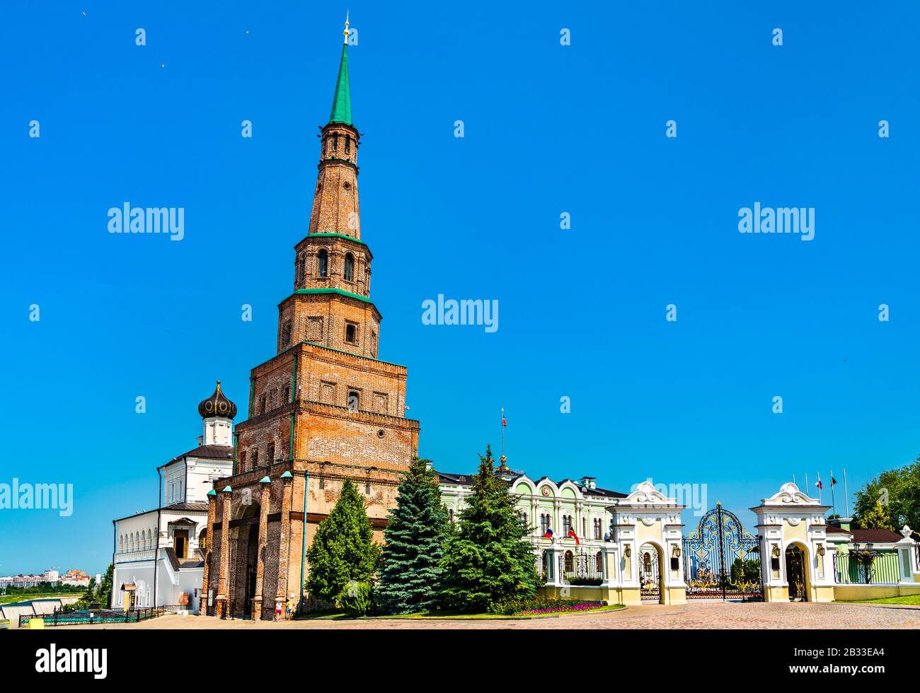 Soyembika Tower of Kazan Kremlin in Russia Stock Photo