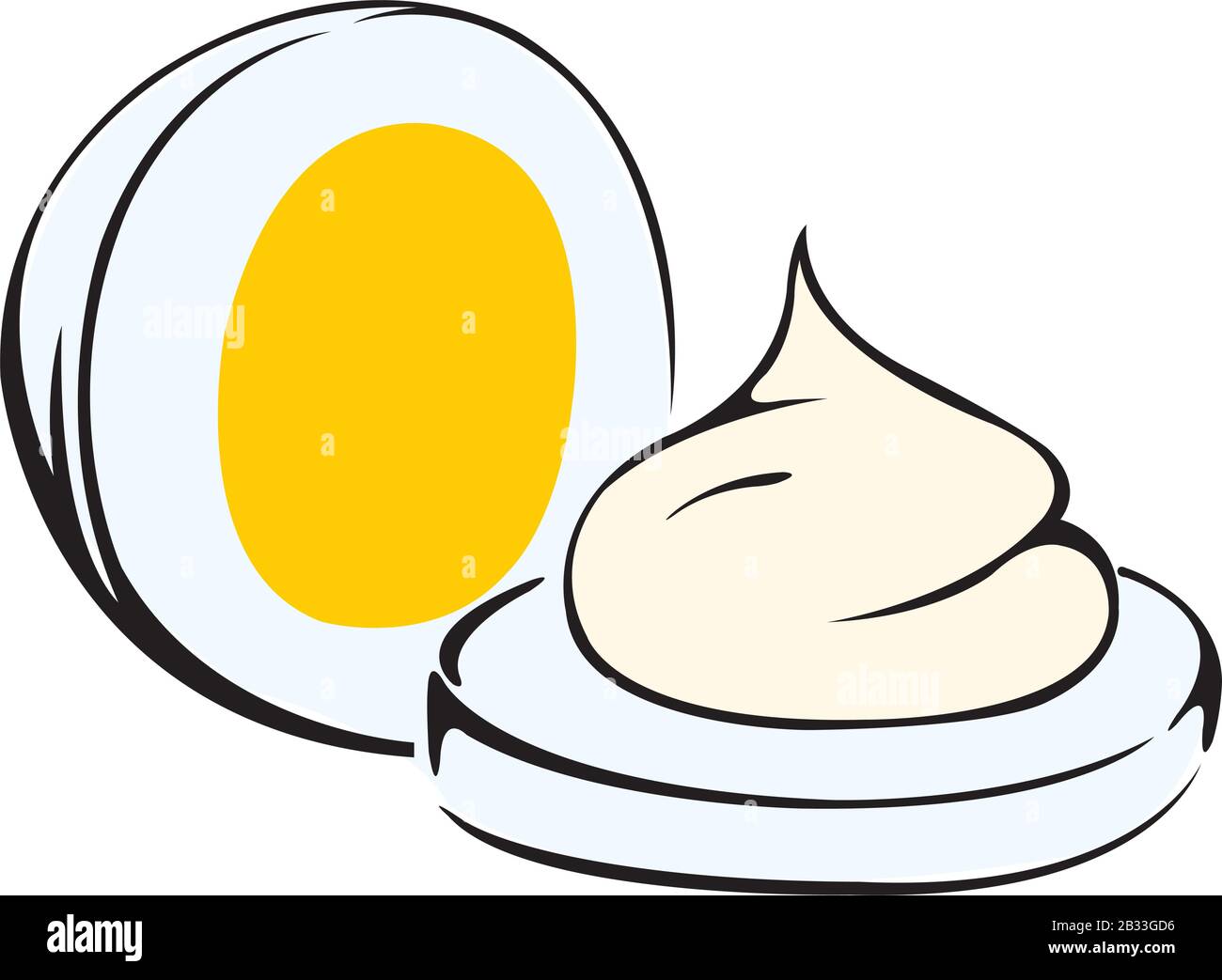 egg chopped in mayonnaise Stock Vector Image & Art Alamy