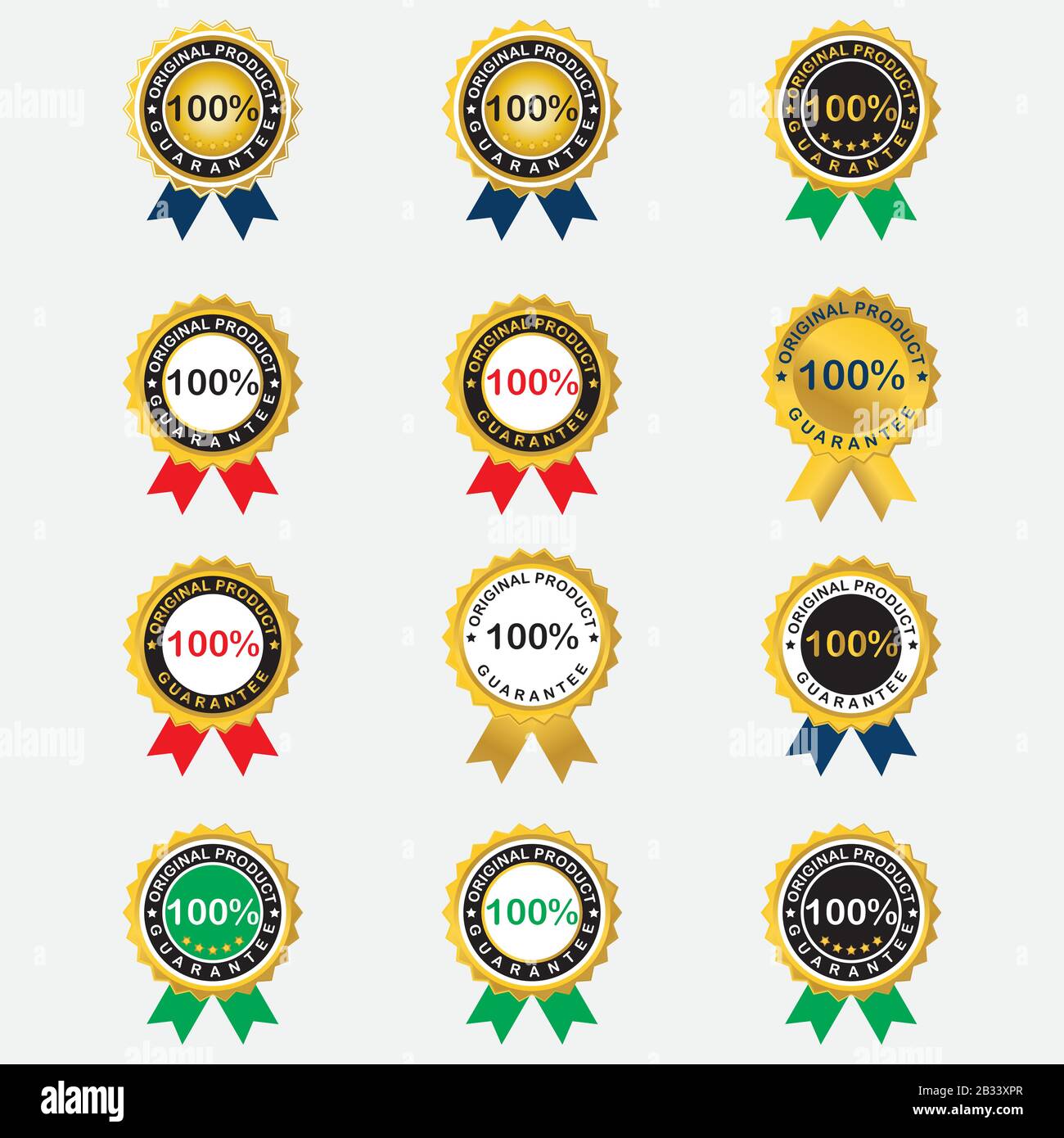 Free Vector  Realistic golden luxury badges collection