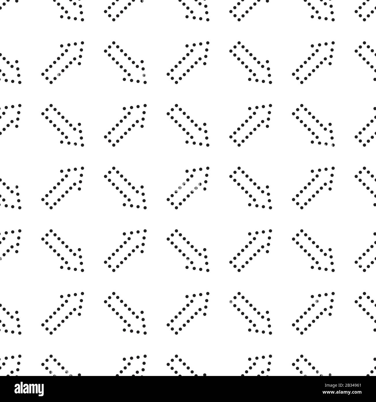 Arrows seamless pattern. Sketch design symbols. Black and white vector illustration. EPS10 Stock Vector