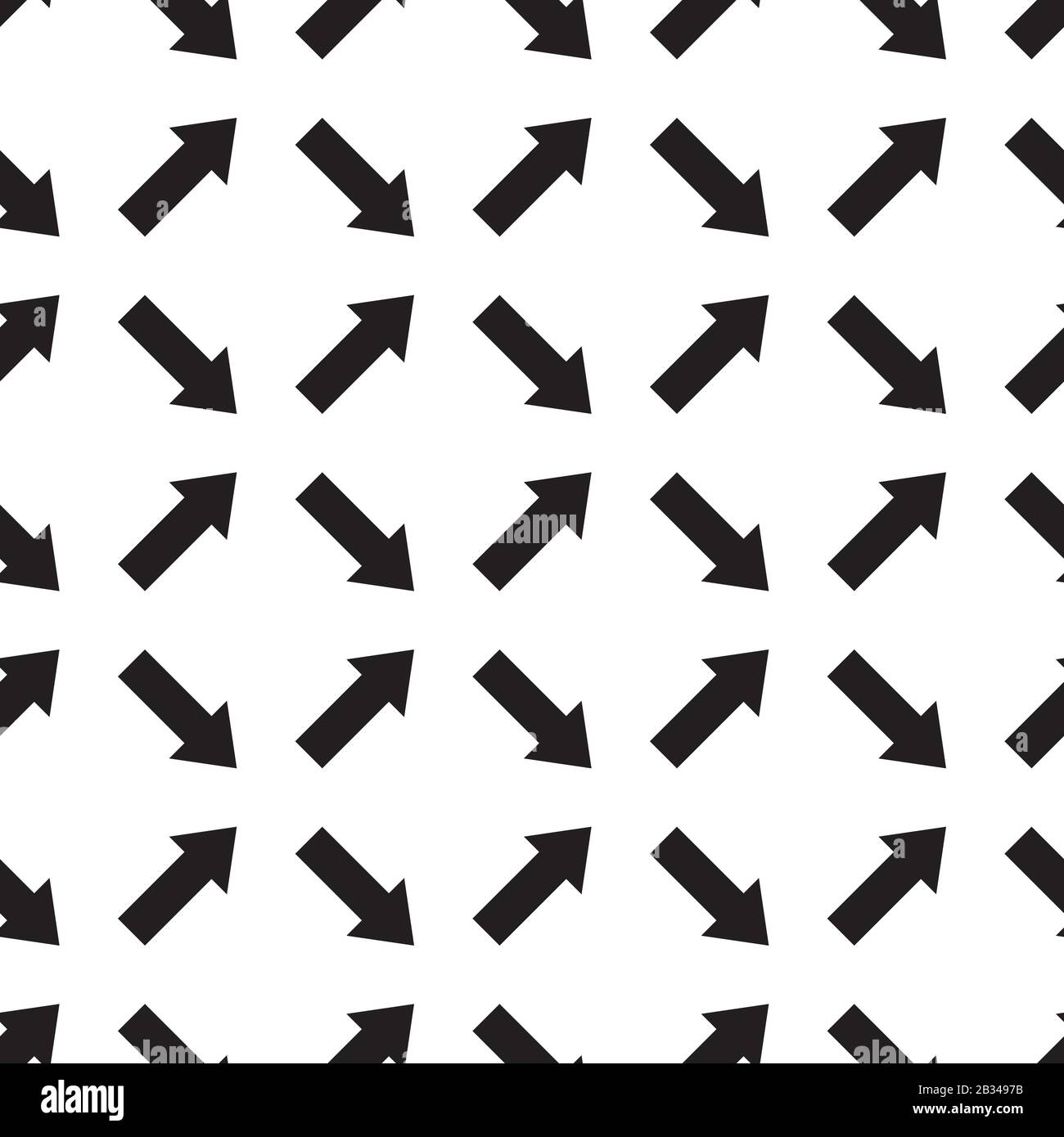 Arrows seamless pattern. Sketch design symbols. Black and white vector ...