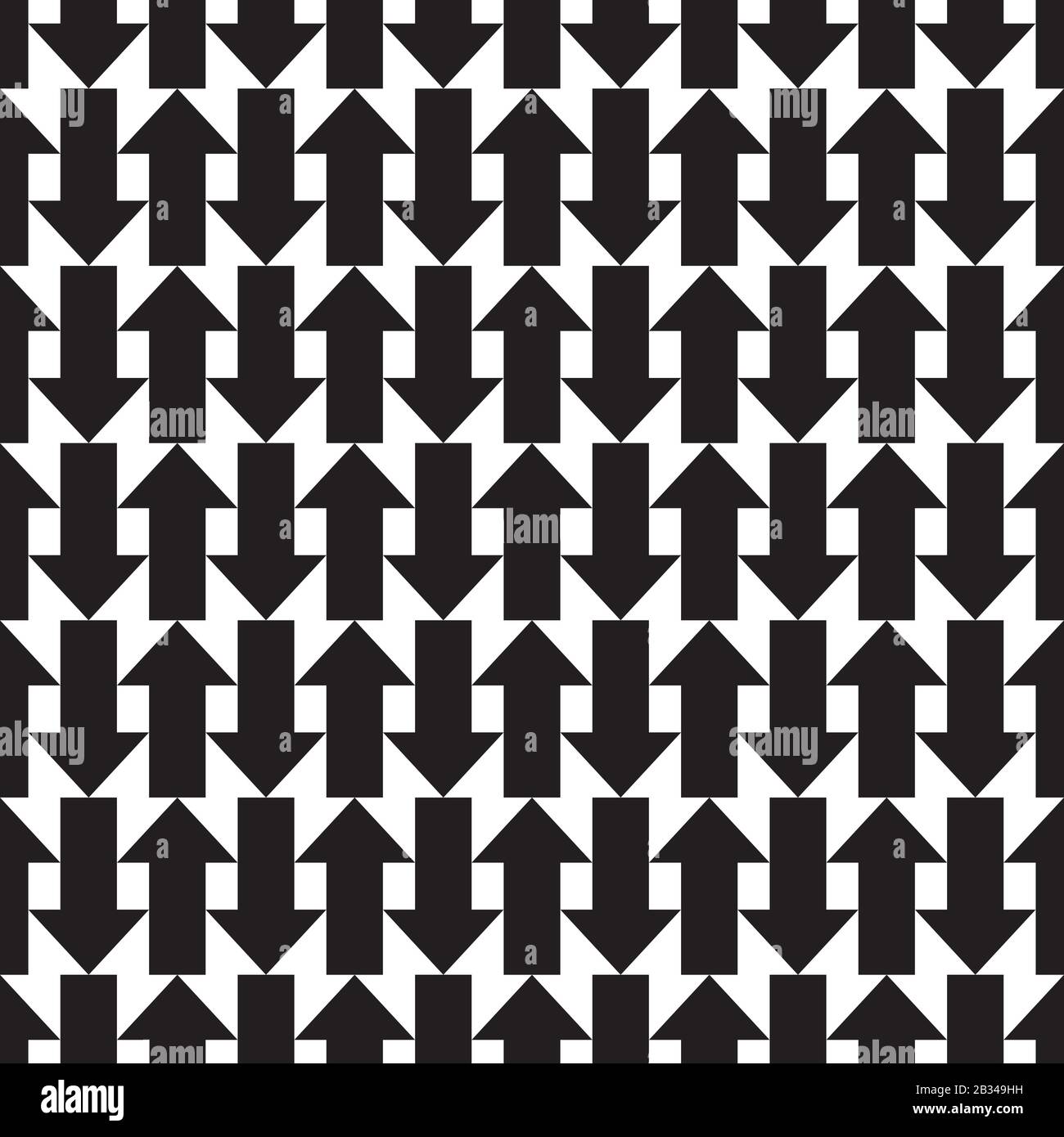 Arrows seamless pattern. Sketch design symbols. Black and white vector ...