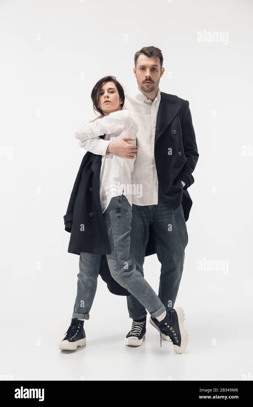 Couple black man white woman studio hi-res stock photography and images ...