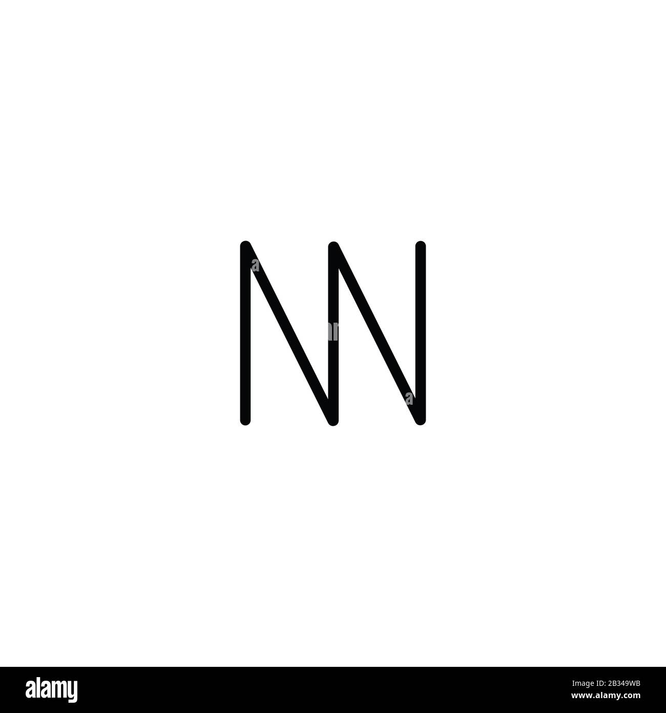 Initial letter nv or vn logo vector design template Stock Vector Image ...