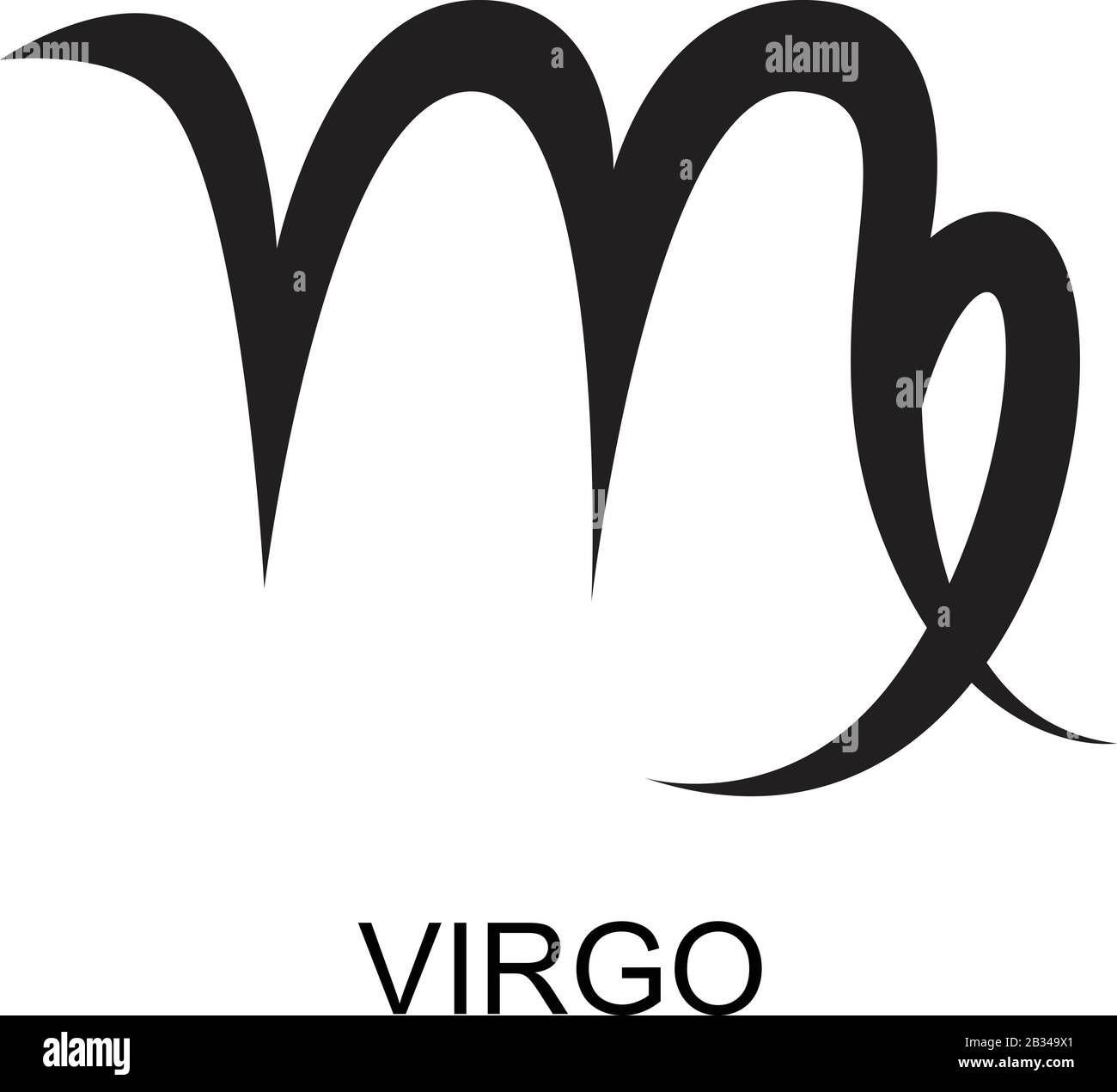 Vector illustration of greek virgo zodiac sign symbol Stock Vector ...