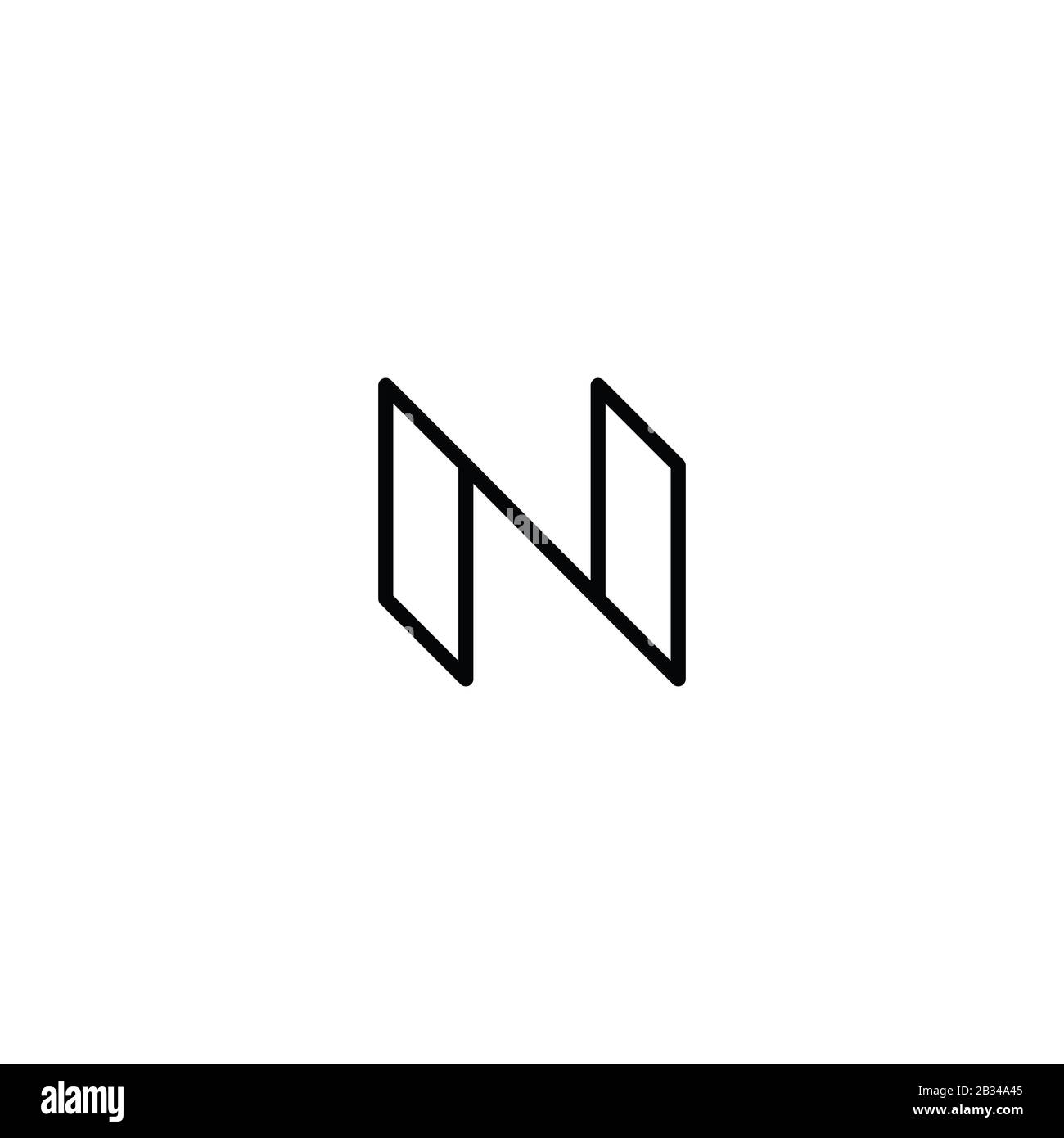 Initial letter nv or vn logo vector design template Stock Vector Image ...