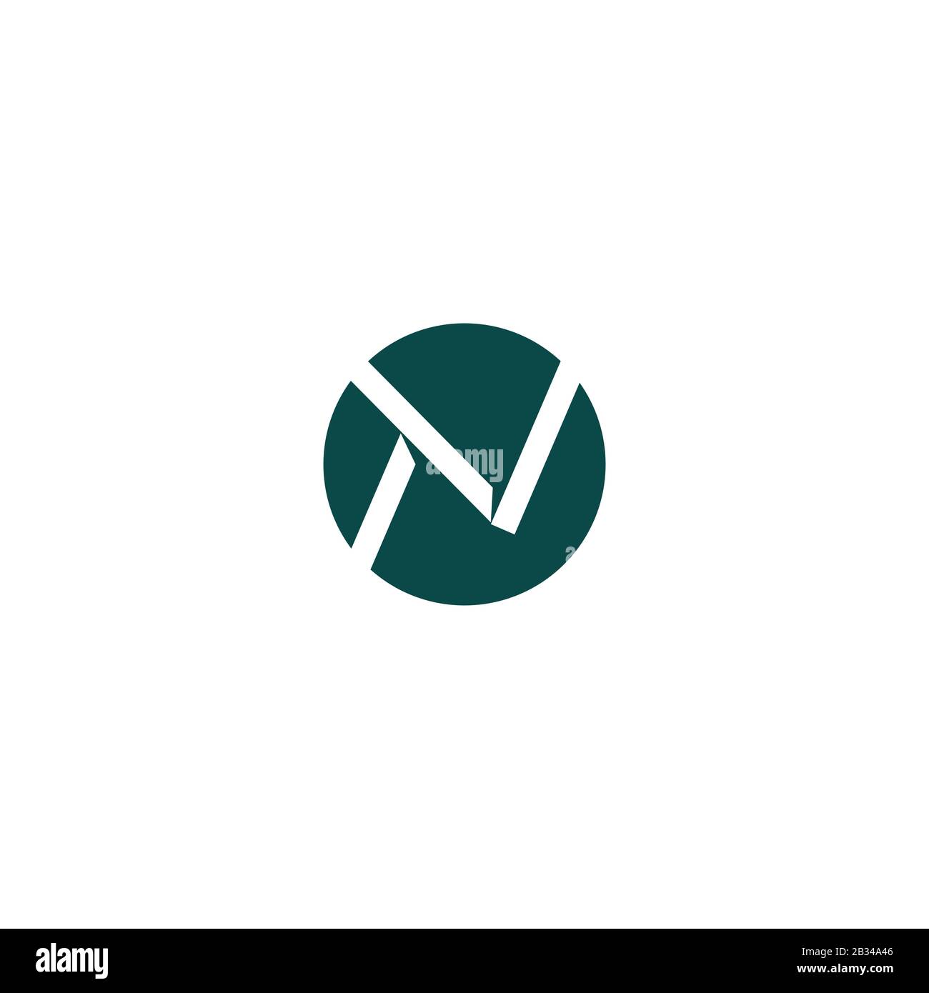 Initial letter nv or vn logo vector design template Stock Vector Image ...