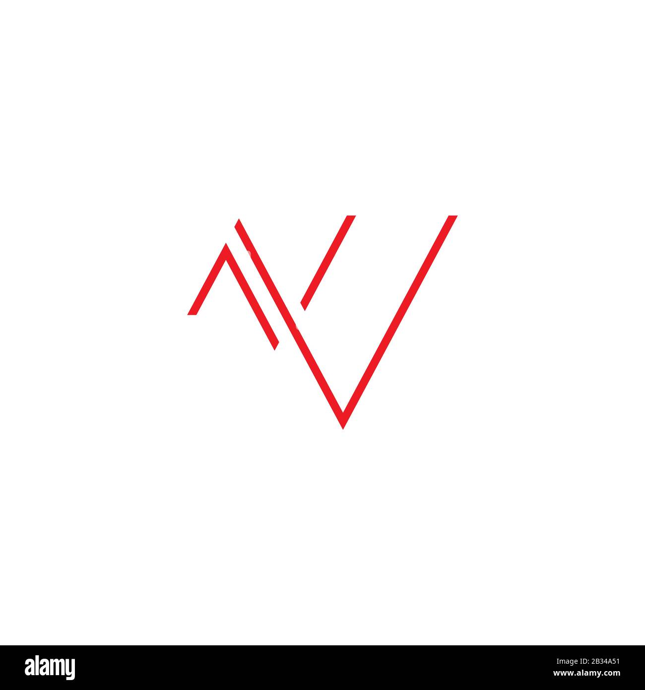 Initial letter nv or vn logo vector design template Stock Vector Image ...