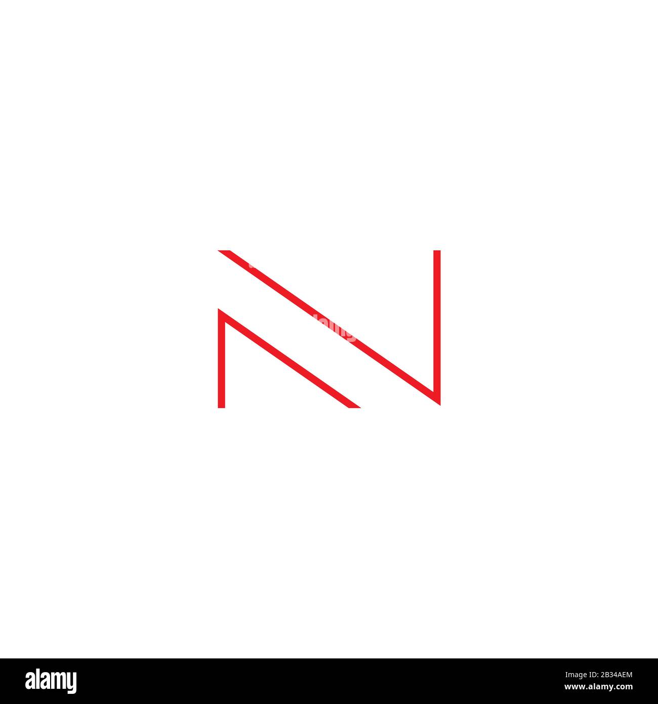 Initial letter nv or vn logo vector design template Stock Vector Image ...