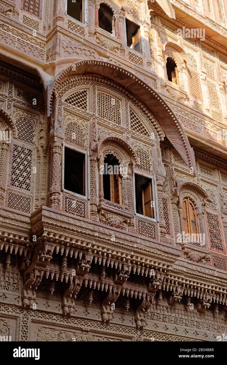 Jodhpur, Rajasthan, india. 18th Jan, 2014. Mehrangarh Fort Museum, is one of the largest forts in India. Stock Photo