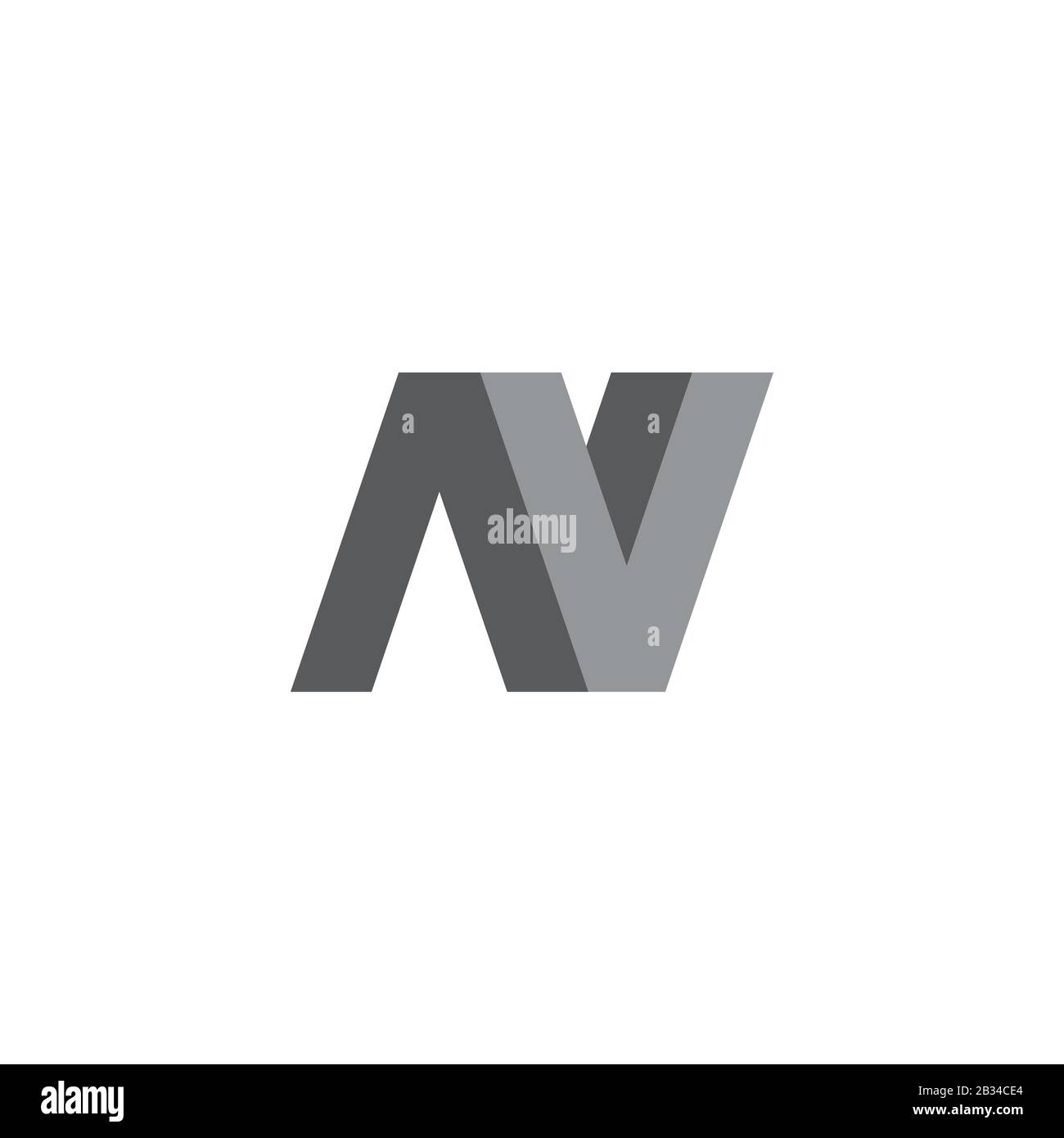 Initial letter nv or vn logo vector design template Stock Vector Image ...