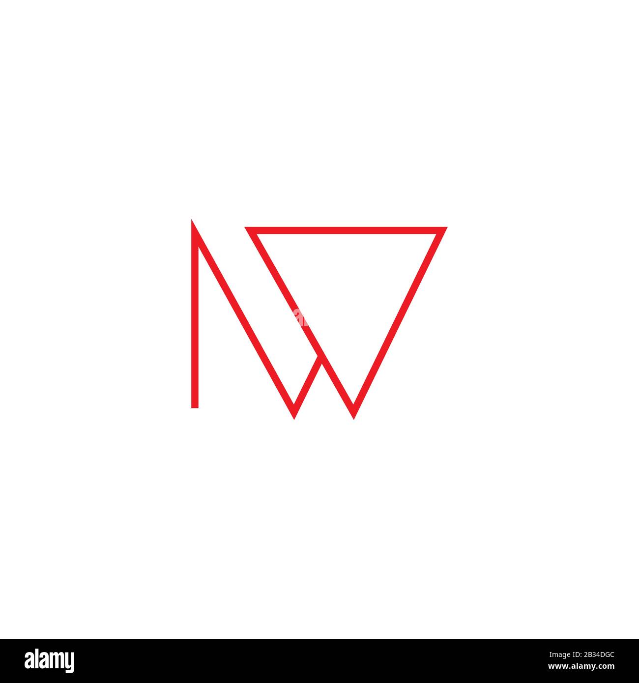 Initial letter nv or vn logo vector design template Stock Vector Image ...