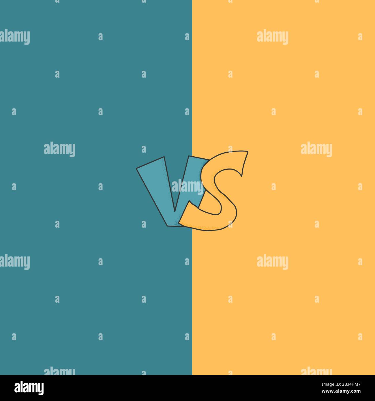 Versus Sign With Copy Space Vs Screen Decorative Battle Cover