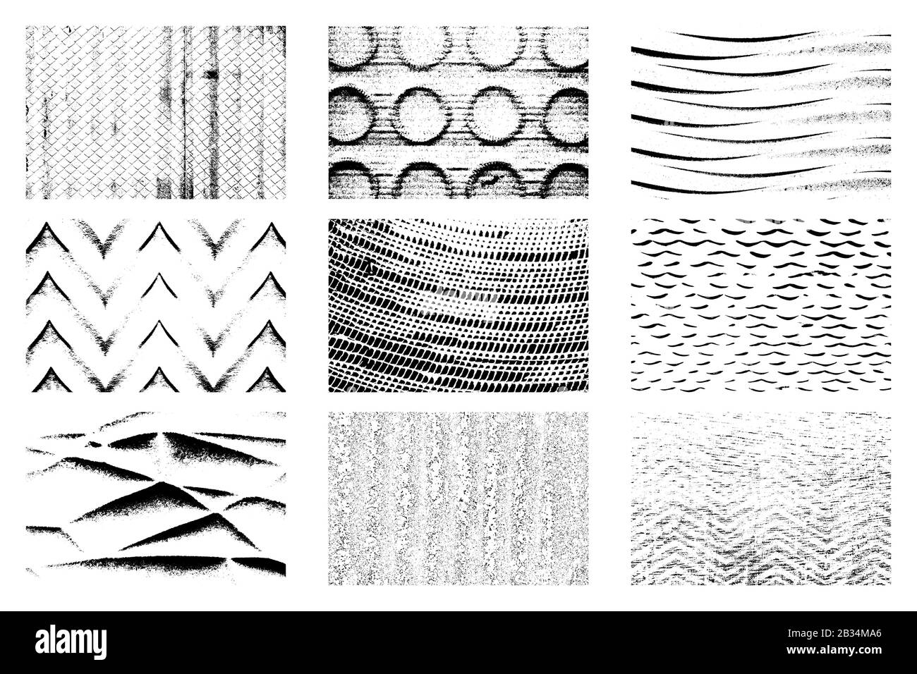 Grunge Texture Set Stock Vector Image & Art - Alamy