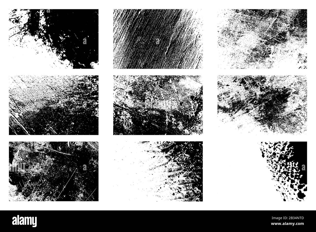Grunge Texture Set Stock Vector Image & Art - Alamy