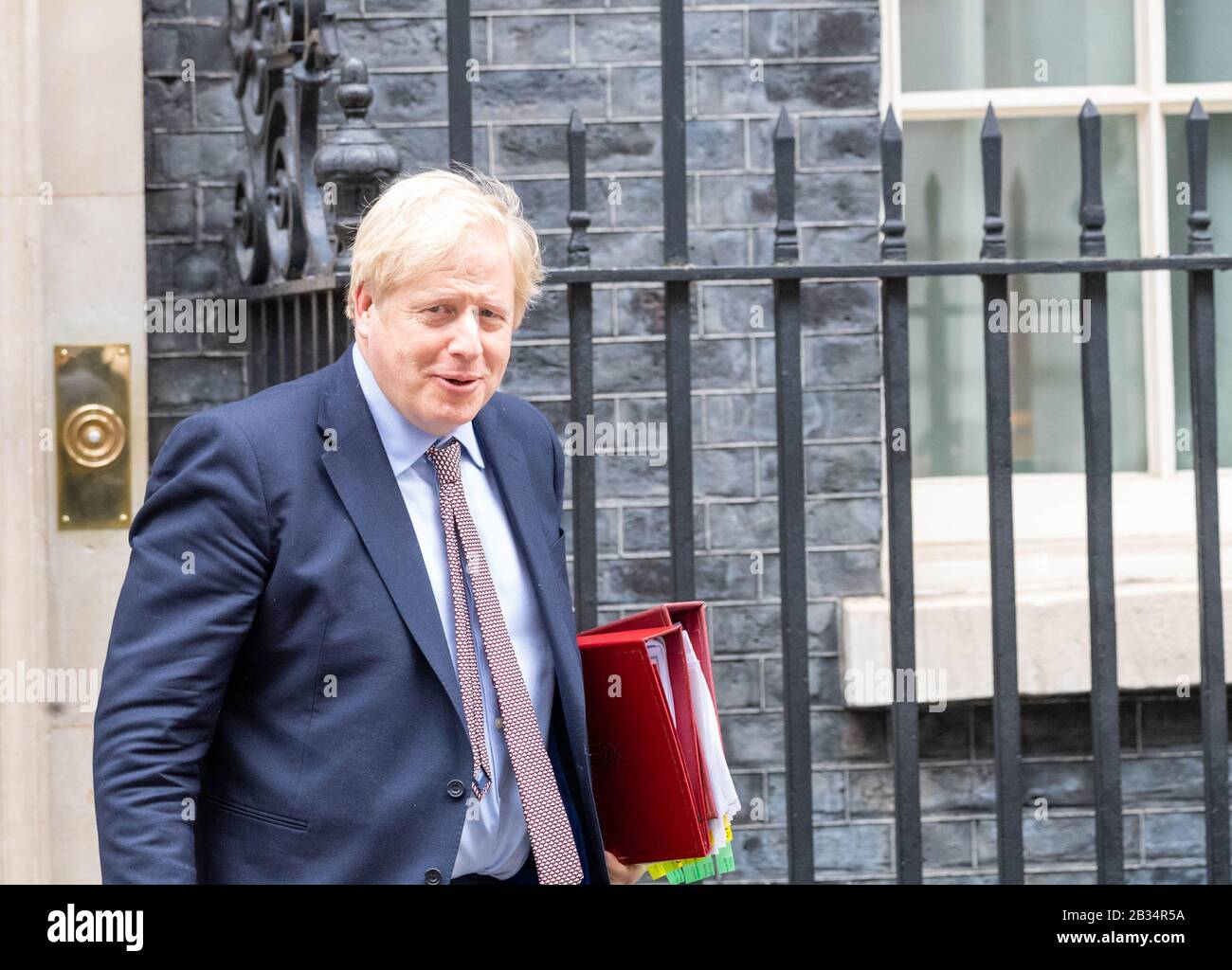 London, UK. 4th Mar, 2020. Boris Johnson MP PC Prime Minister leaves 10 Downing Street, London Credit: Ian Davidson/Alamy Live News Stock Photo