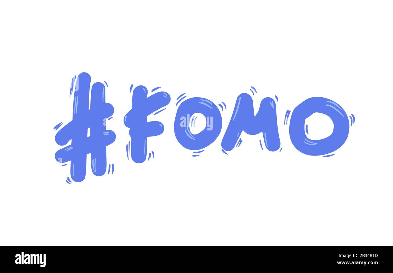Fomo Abbreviation Text Emblem Isolated On White Background Modern Social Anxiety Acronym Fear Of Missing Out Concept Vector Illustration Stock Vector Image Art Alamy