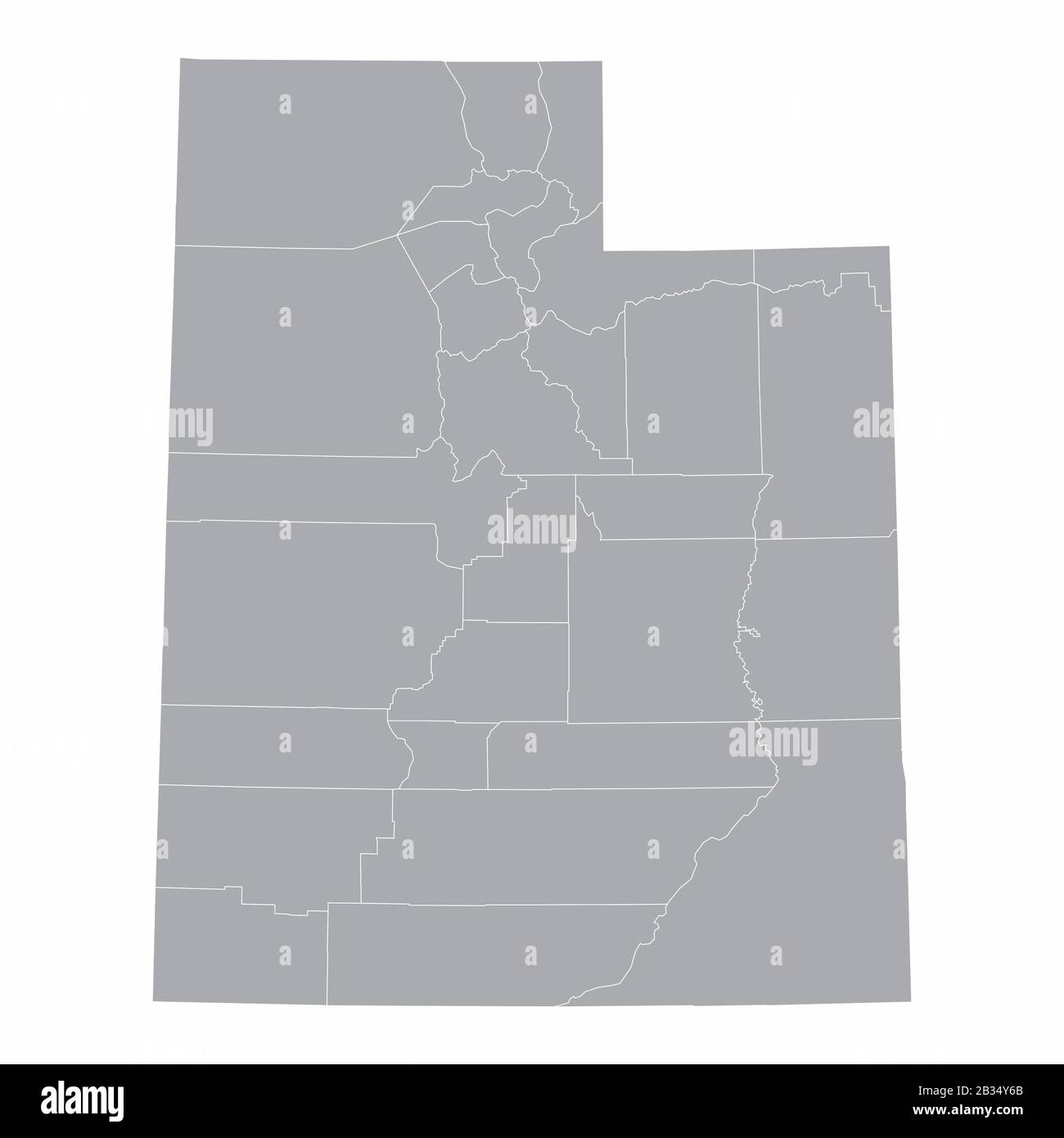 Utah counties map Stock Vector - Utah Counties Map 2B34Y6B 
