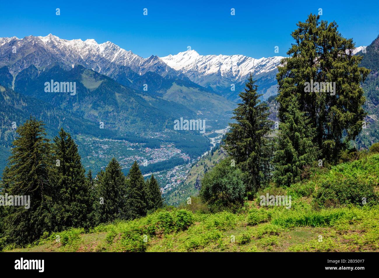 Spring In Kullu Valley In Himalaya Mountains. Himachal Pradesh, India ...