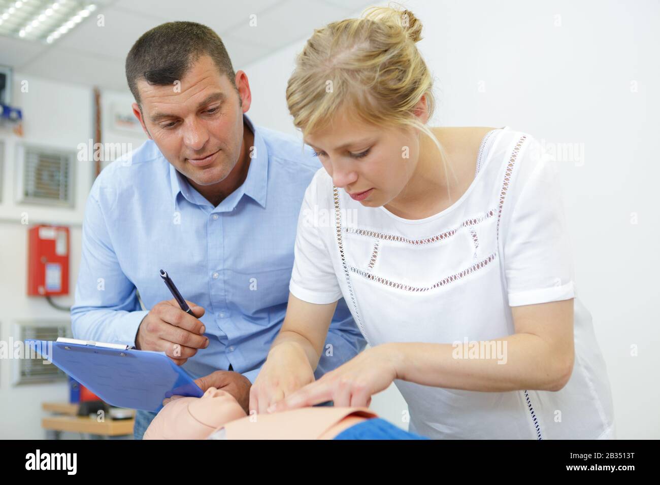baby cpr dummy first aid training Stock Photo Alamy