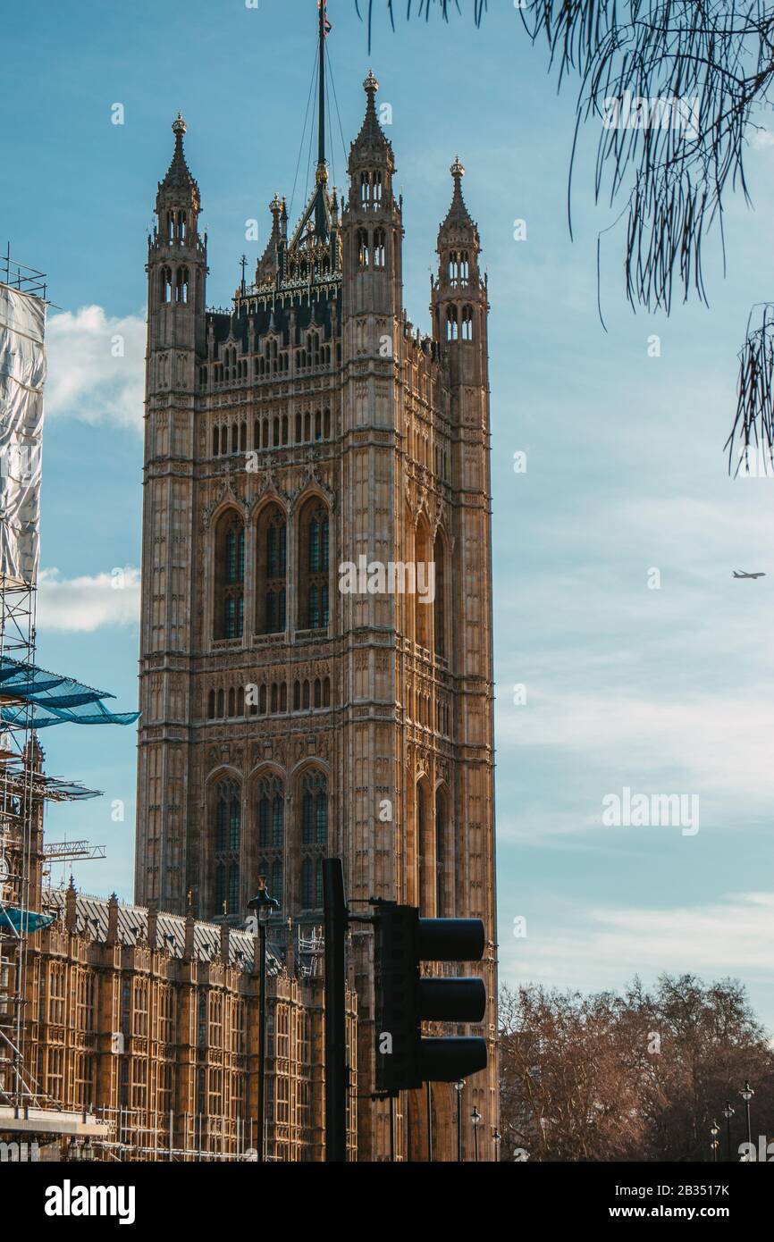 Vertical shot of the Westminster Abbey in the UK Stock Photo