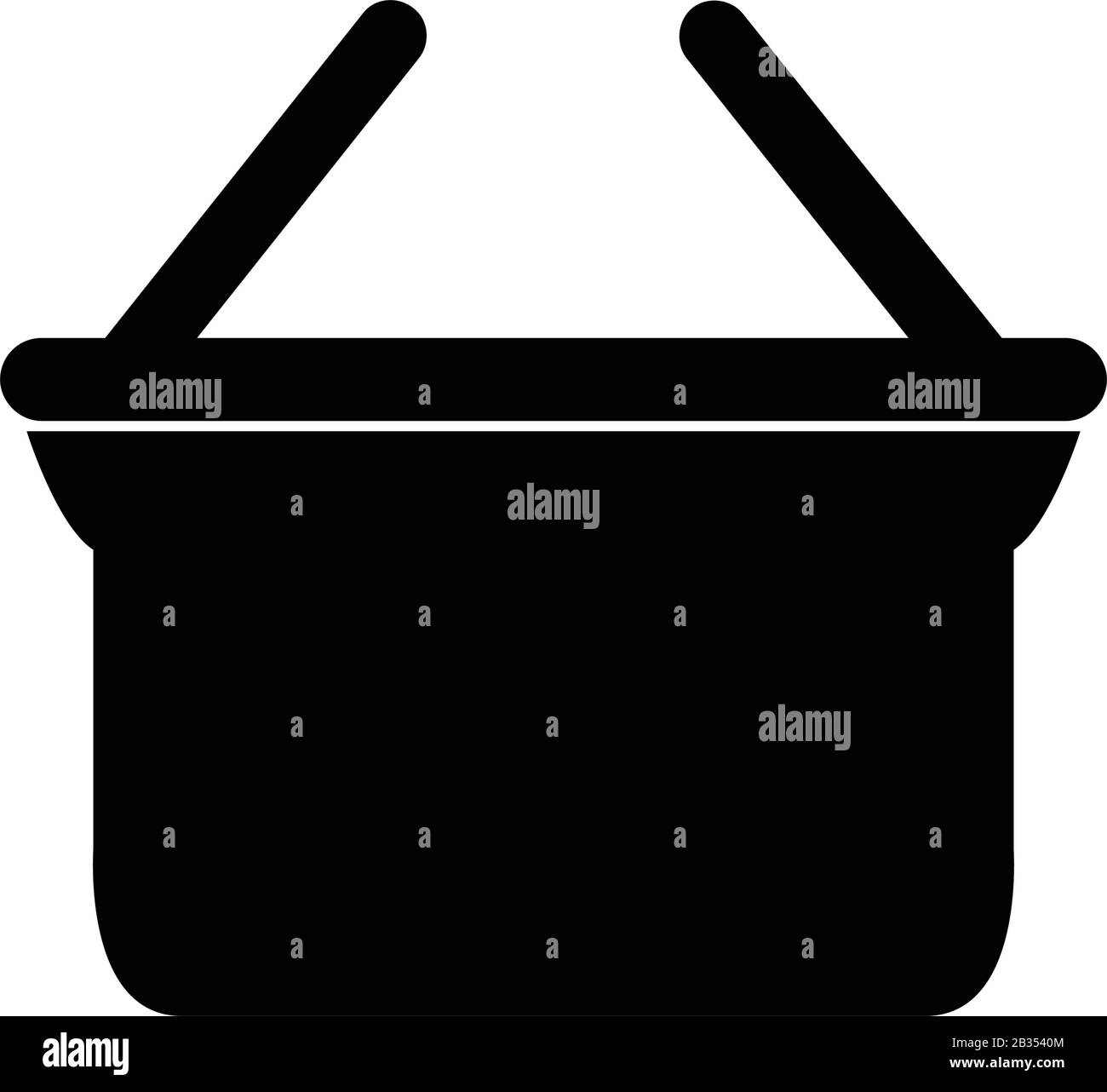 shopping basket icon illustrated in vector on white background Stock ...