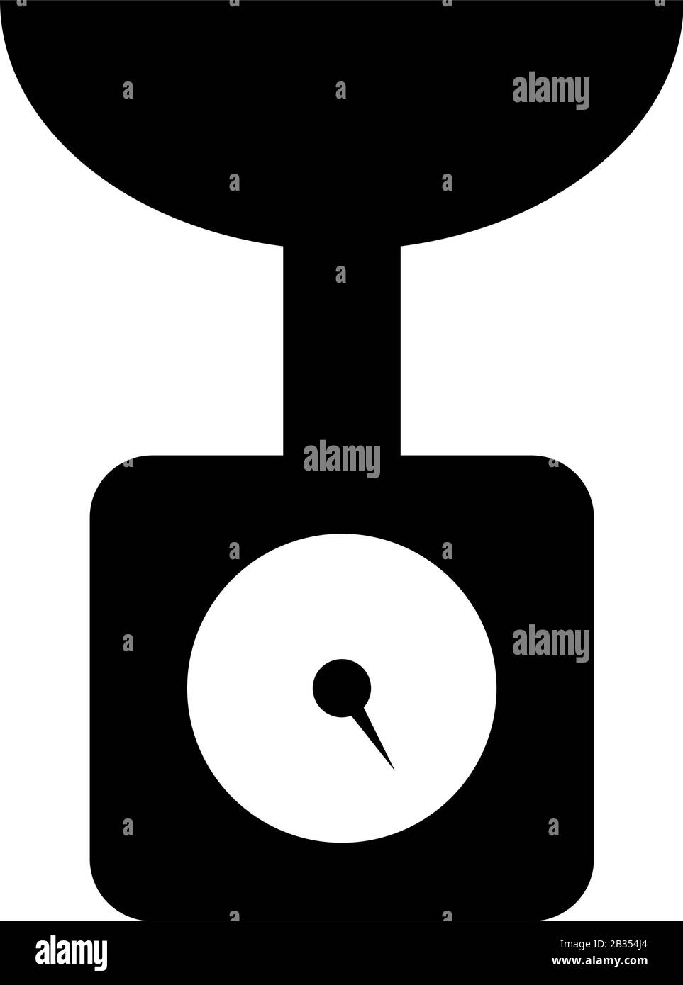 kitchen scale icon in vector on white background Stock Vector Image ...