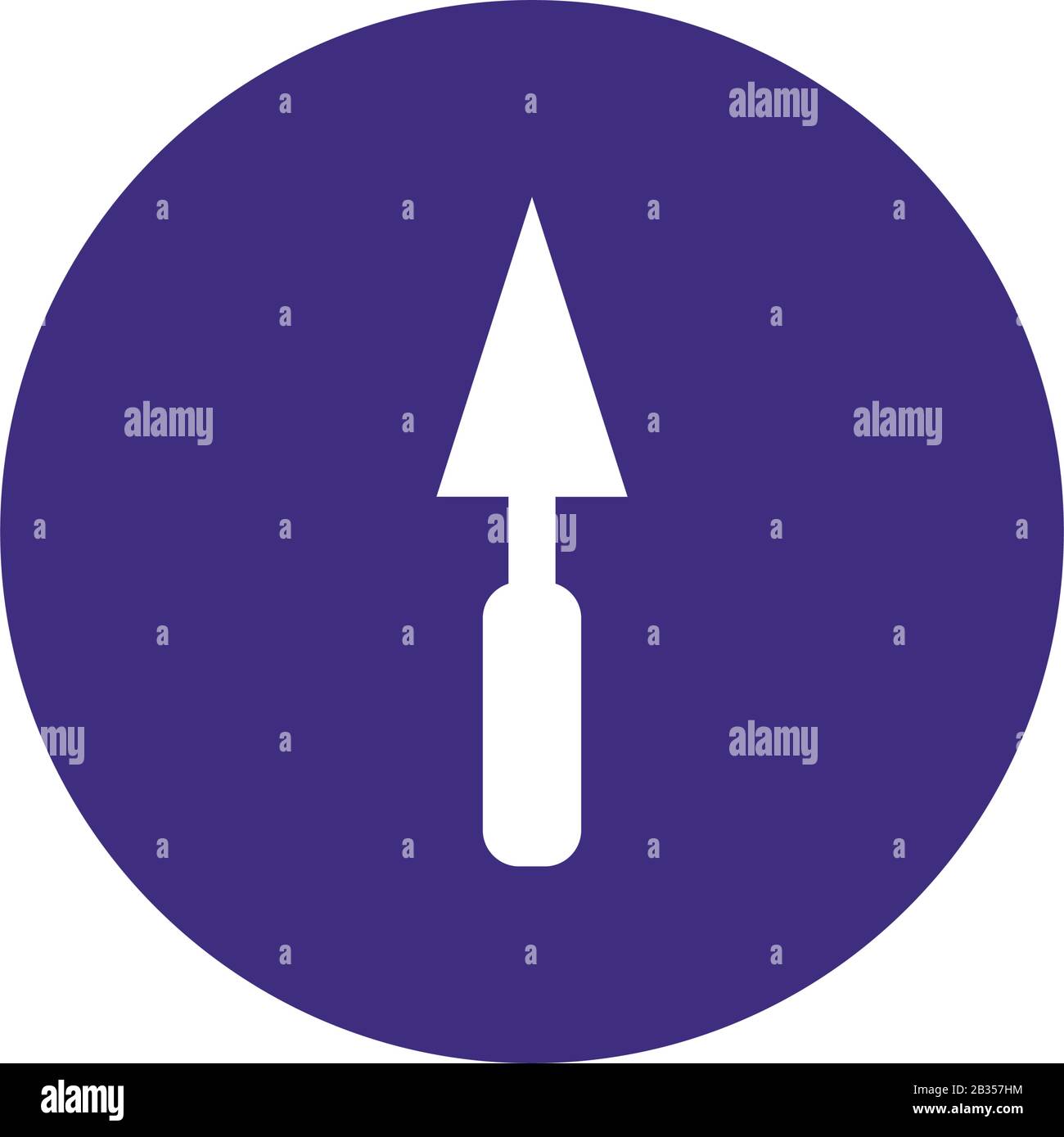 trowel icon illustrated in vector on white background Stock Vector