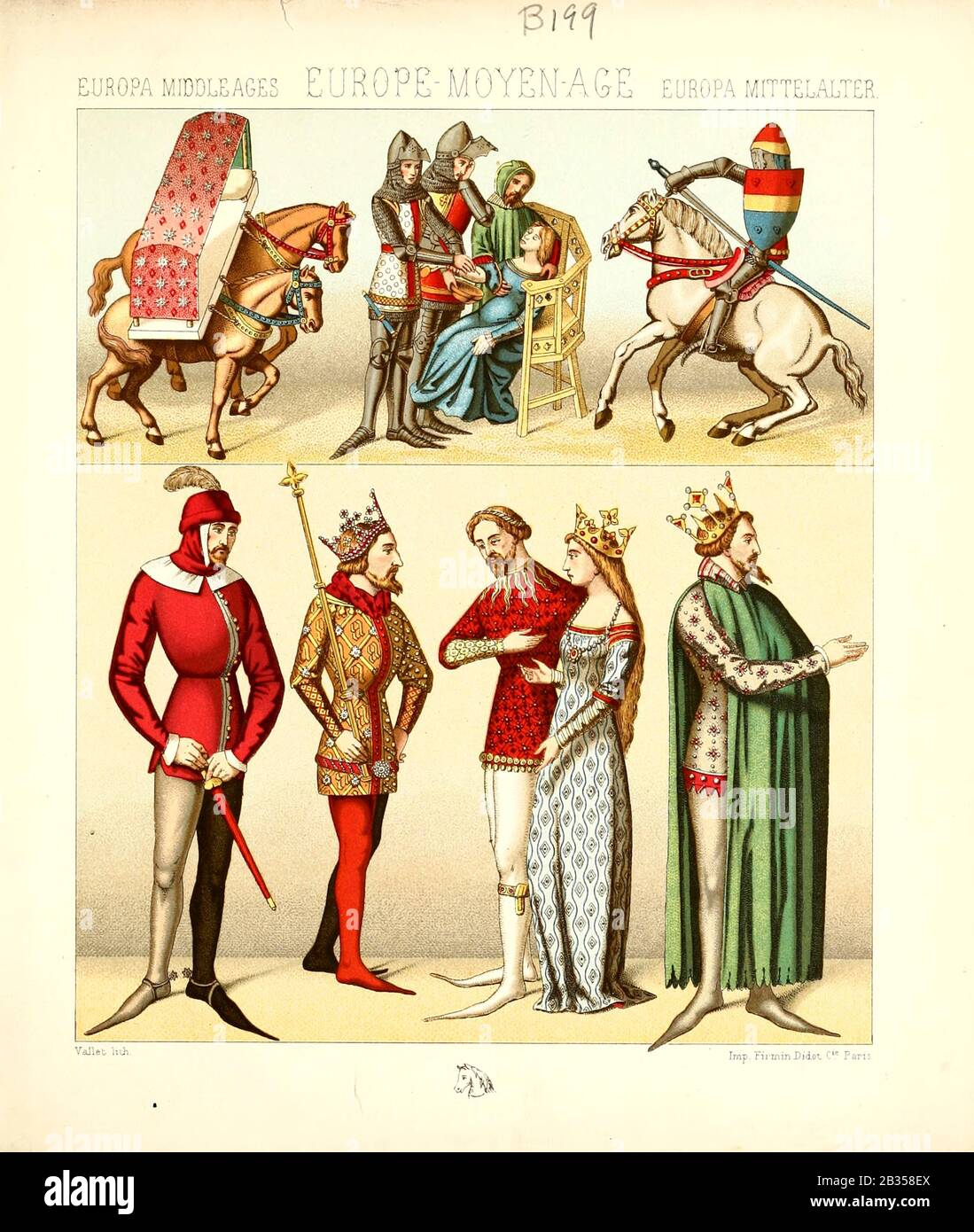 Ancient European fashion and lifestyle, Middle Ages from Geschichte des ...