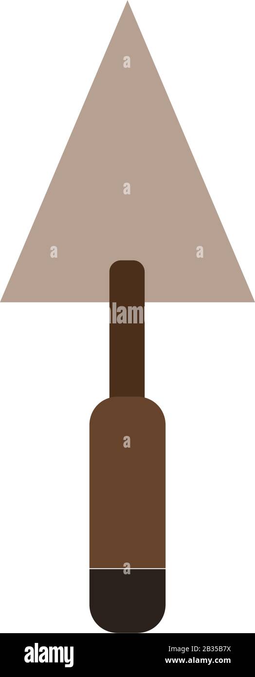 trowel icon illustrated in vector on white background Stock Vector
