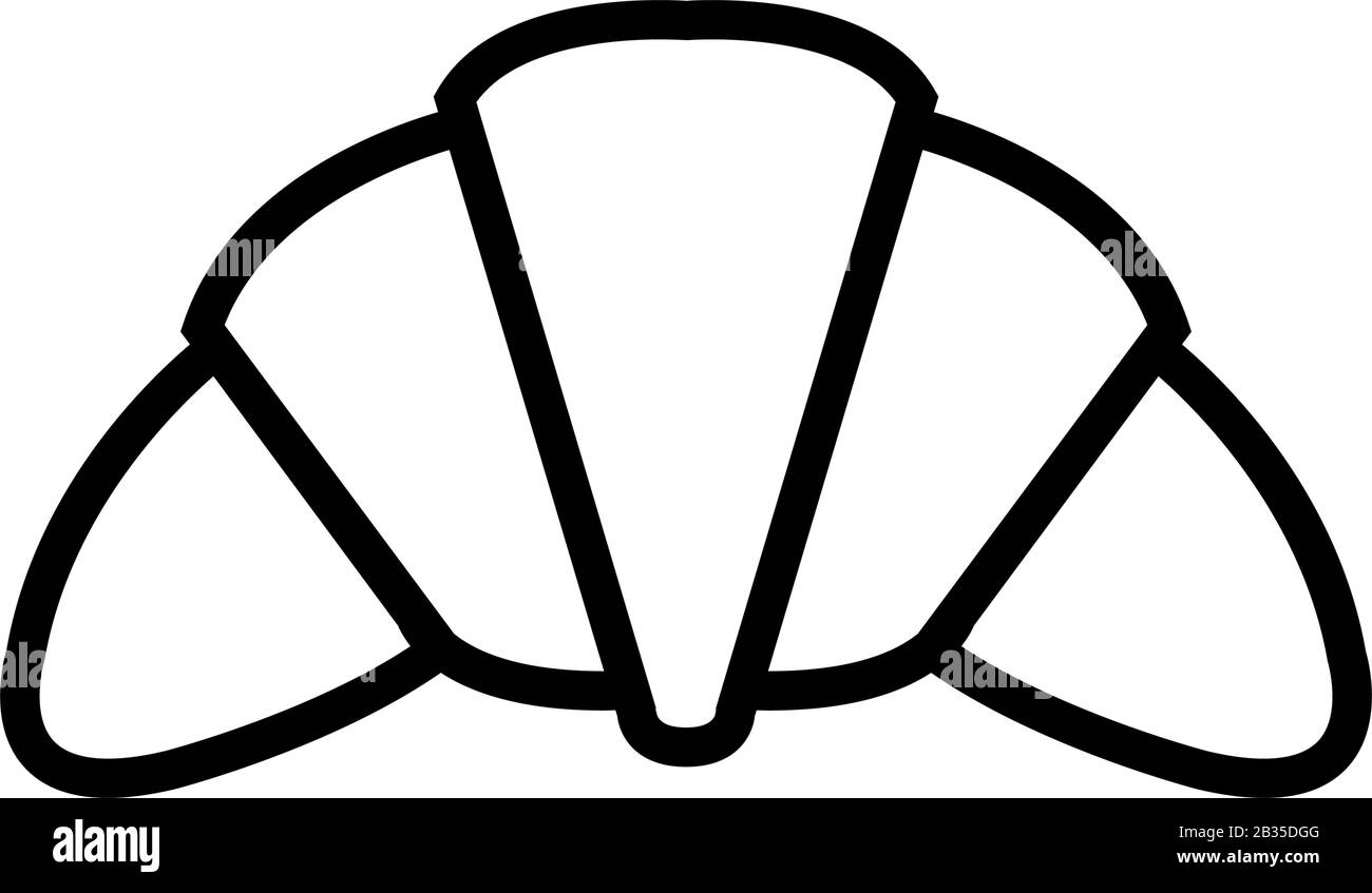 croissant icon illustrated in vector on white background Stock Vector ...