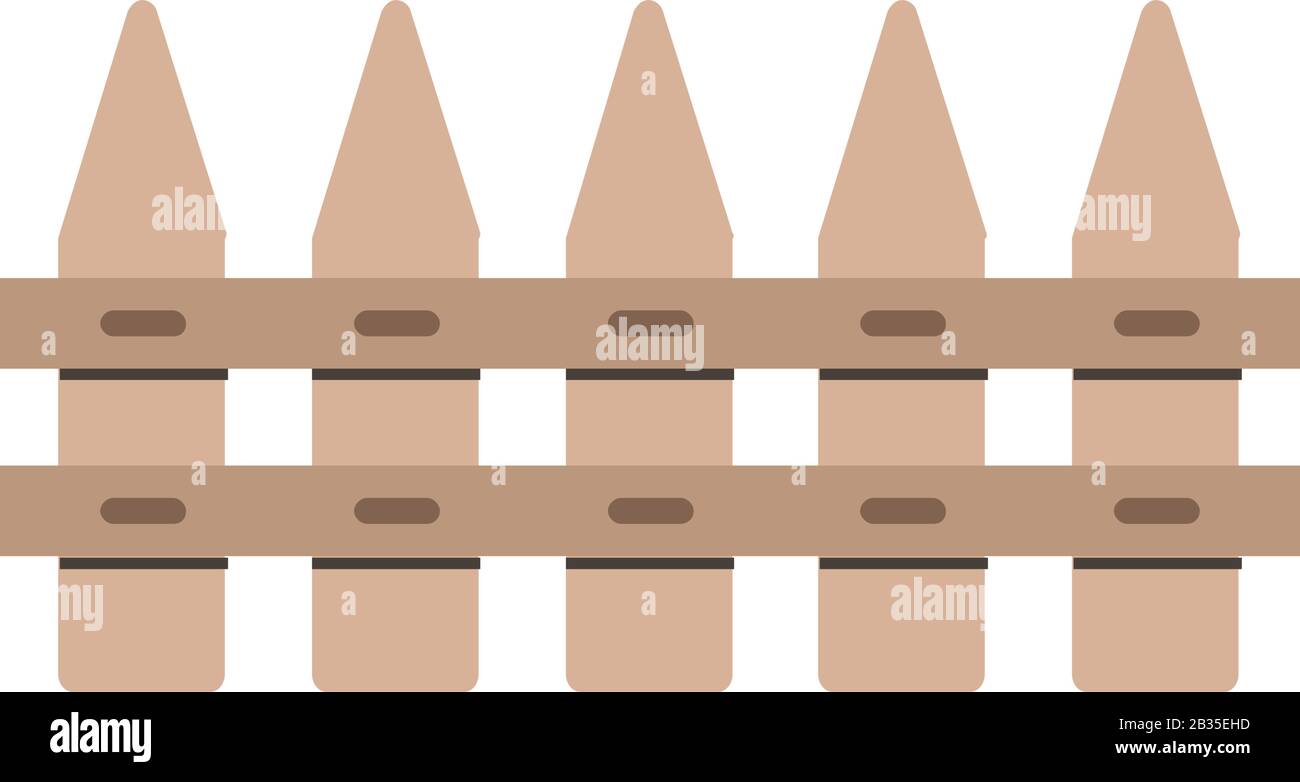 fence icon illustrated in vector on white background Stock Vector