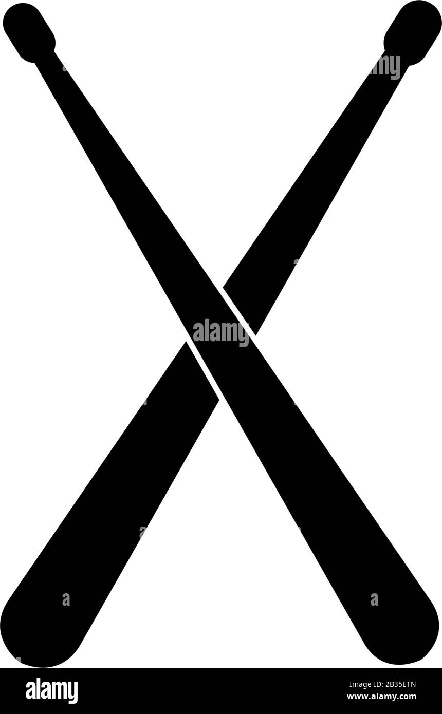 drum sticks icon illustrated in vector on white background Stock Vector ...