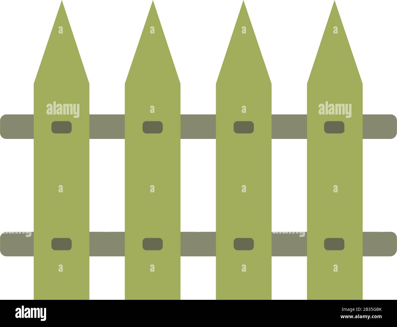 fence icon illustrated in vector on white background Stock Vector