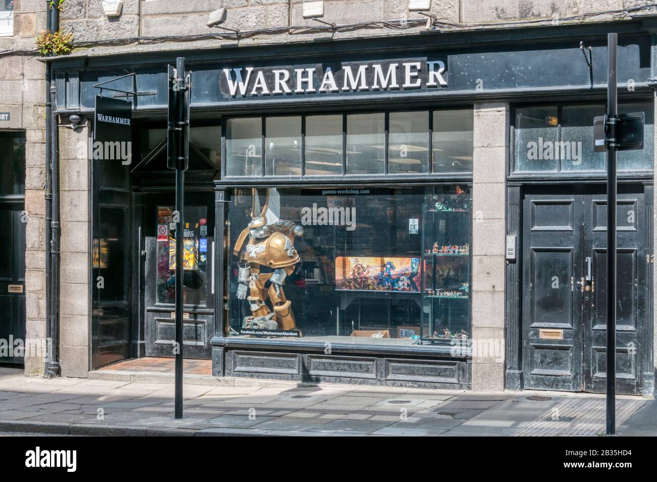 A Warhammer tabletop wargaming shop in Upperkirkgate, Aberdeen Stock