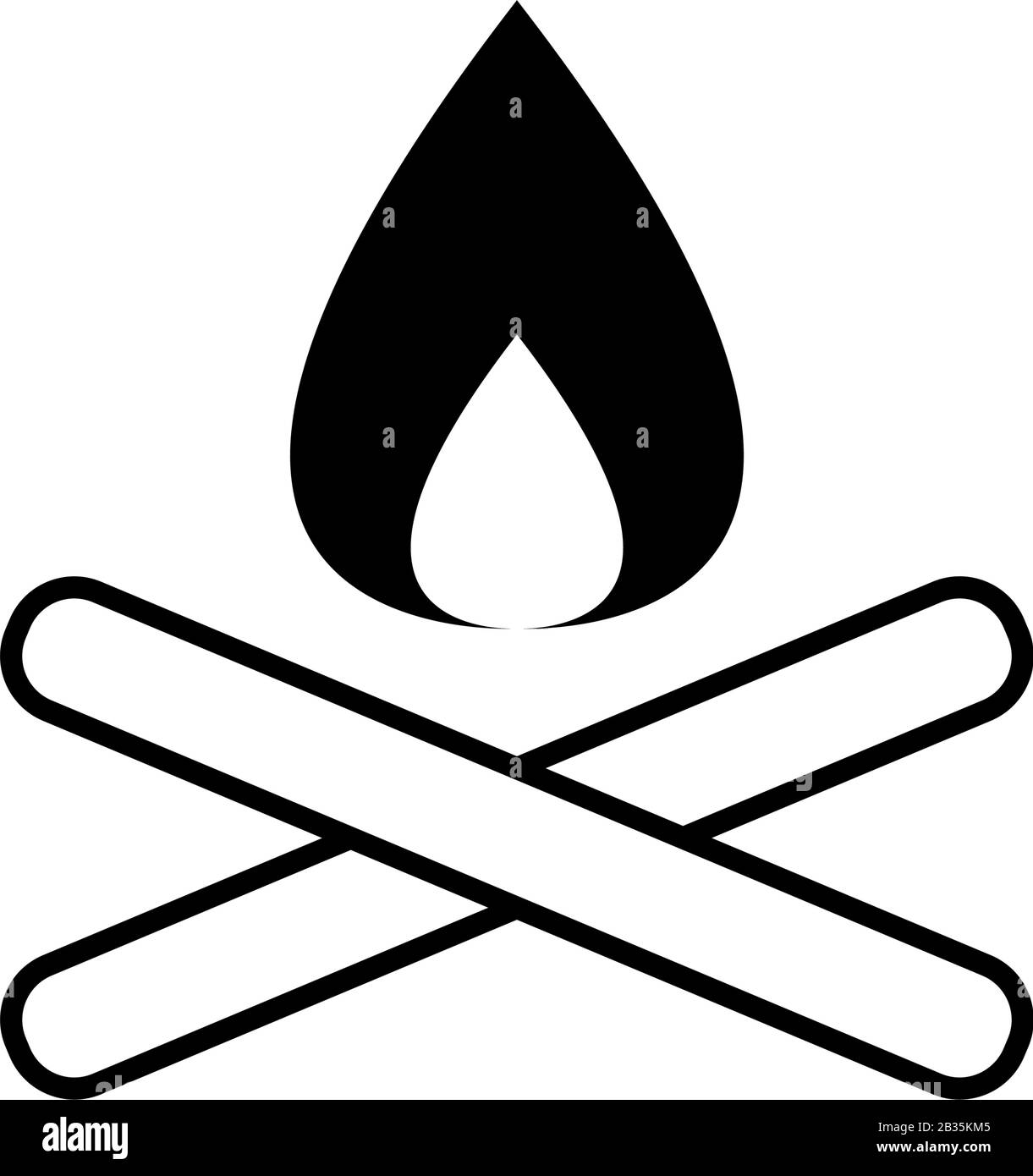 fire icon illustrated in vector on white background Stock Vector Image ...