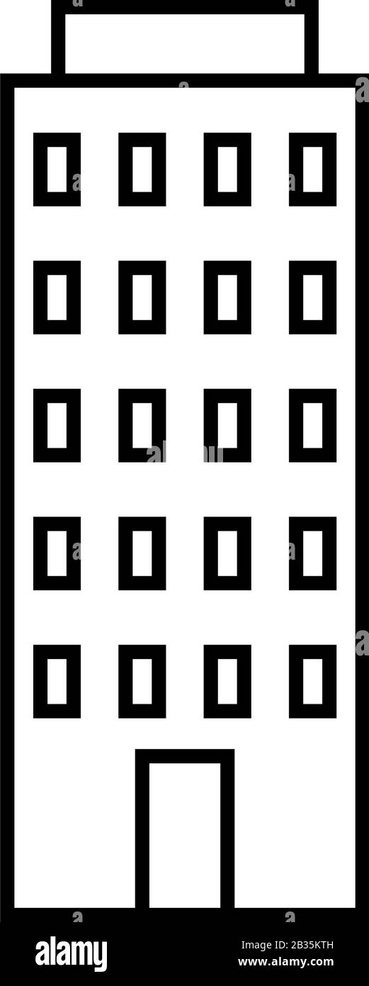 skyscraper icon illustrated in vector on white background Stock Vector ...
