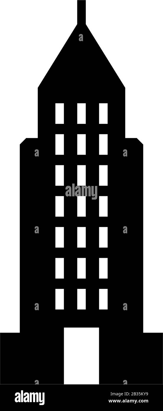 skyscraper icon illustrated in vector on white background Stock Vector ...