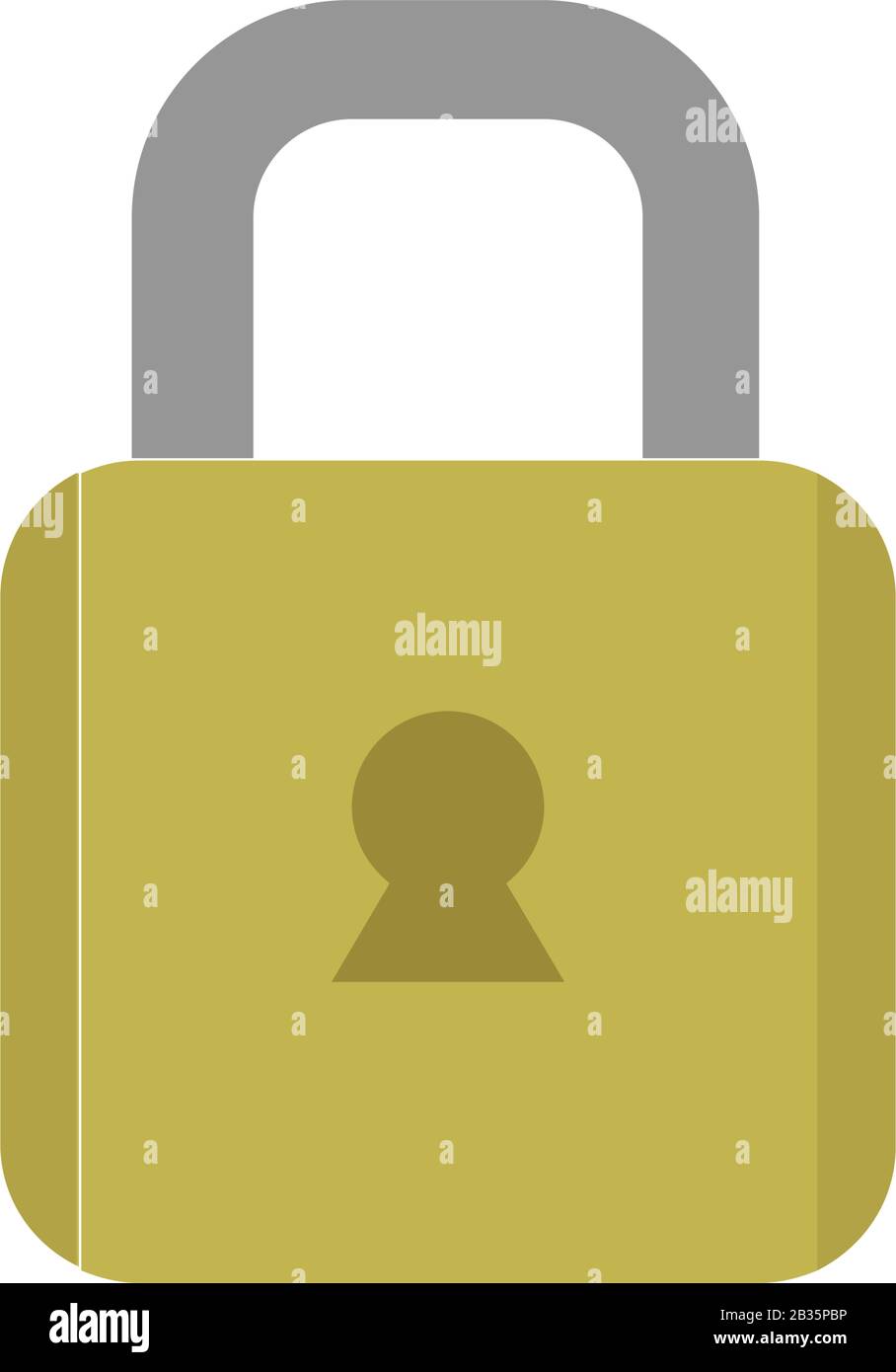 padlock icon illustrated in vector on white background Stock Vector ...