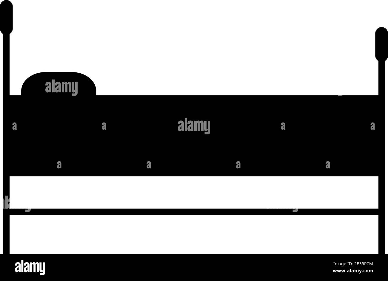 bed icon illustrated in vector on white background Stock Vector Image ...