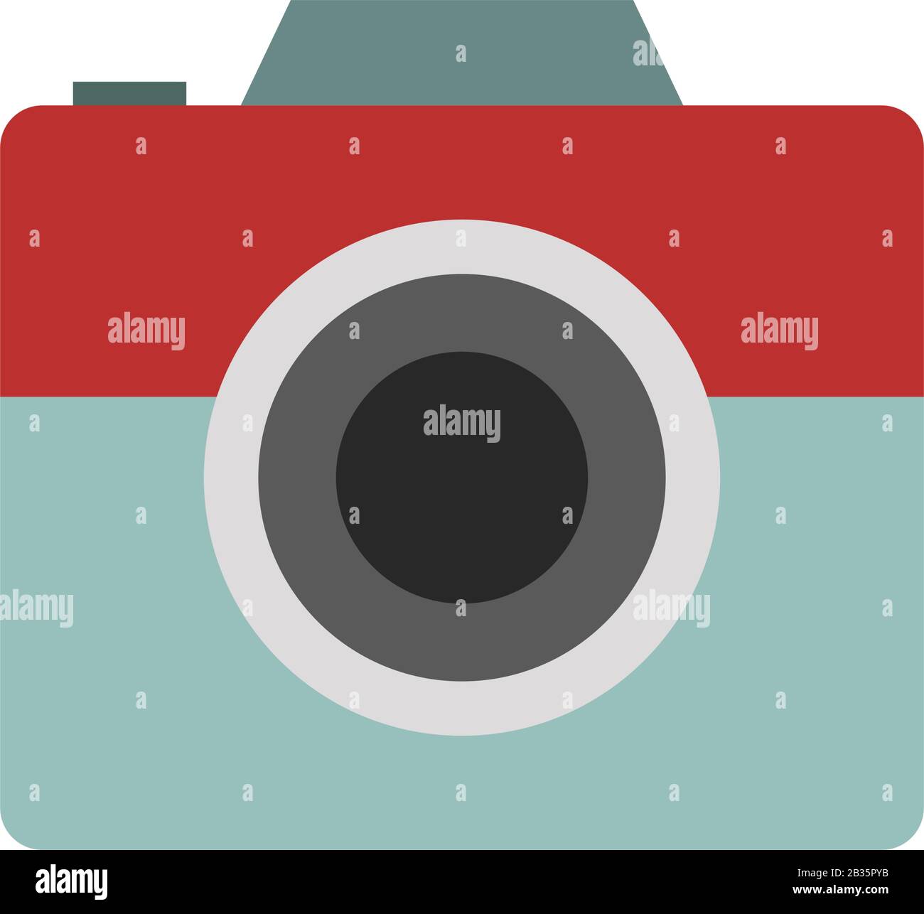 camera icon illustrated in vector on white background Stock Vector