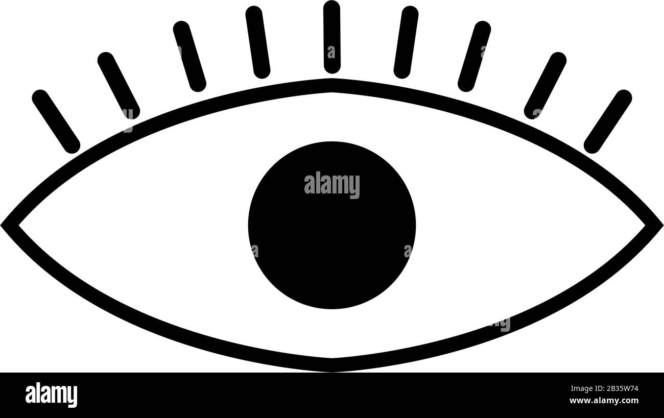 eye icon illustrated in vector on white background Stock Vector Image ...