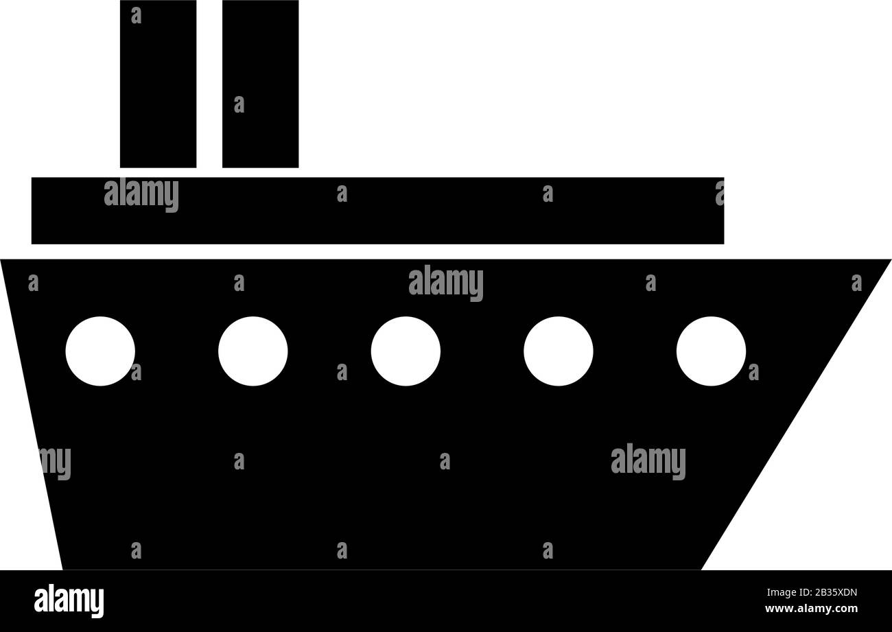 ship icon illustrated in vector on white background Stock Vector Image ...