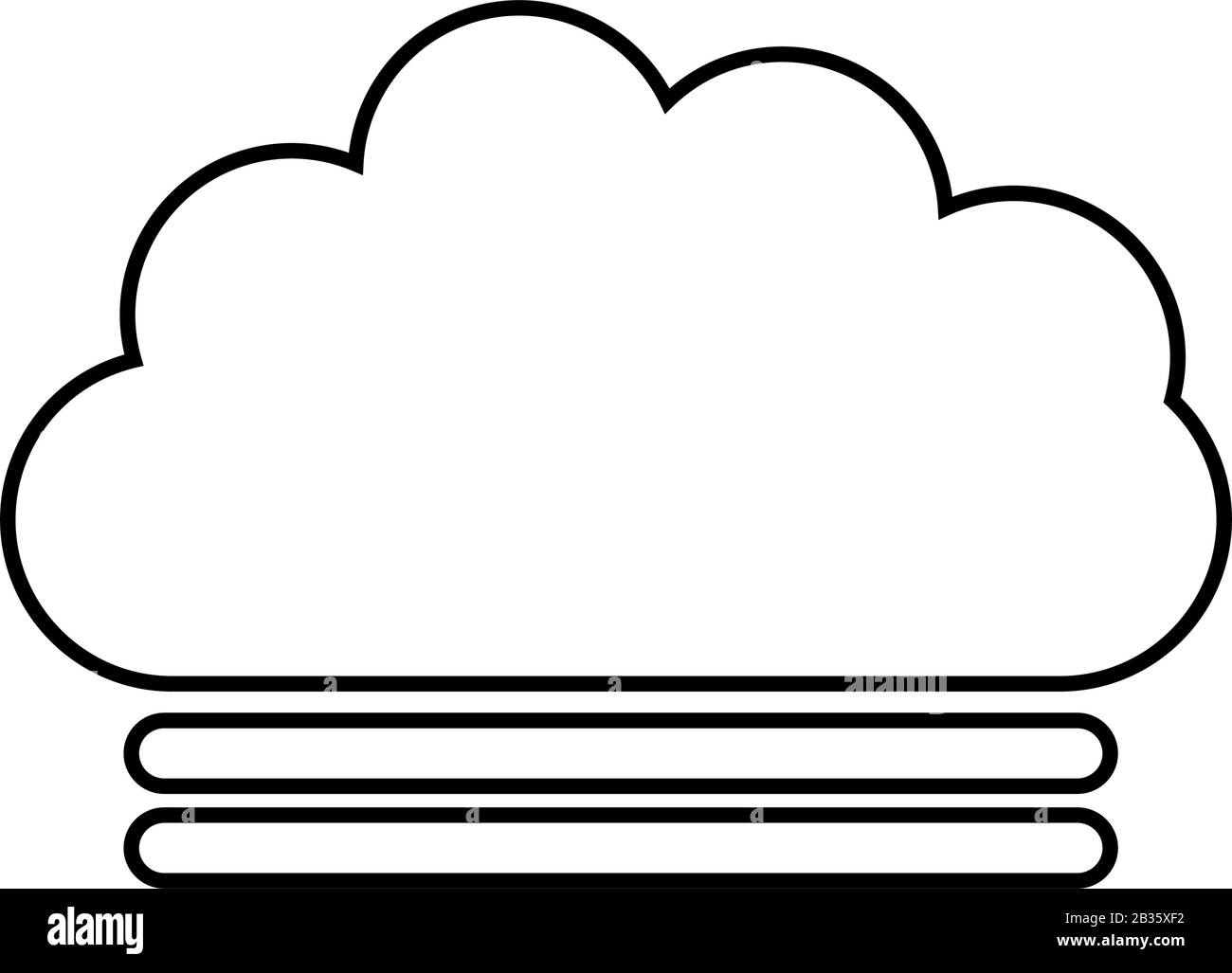 Fog vector icon meteorology Black and White Stock Photos & Images - Alamy
